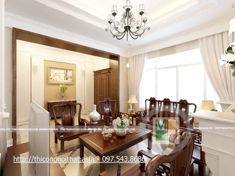 Thiết kế nội thất biệt thự ở Hoàng Mai - Nhà Anh Bắc